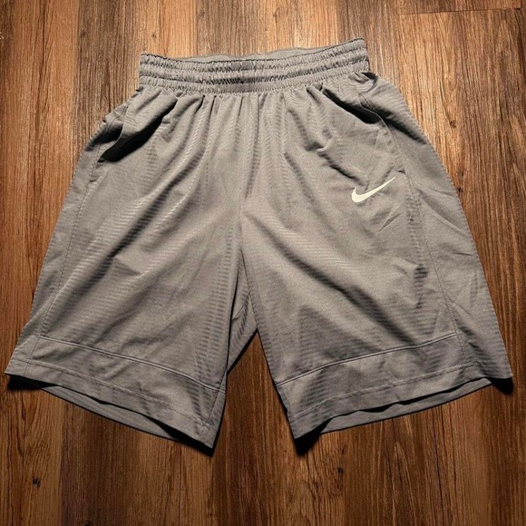 Nike Athletic‎ Shorts Gray Basketball Training Gym Activewear Mens - Picture 1 of 7